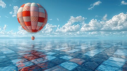 Wall Mural - hot air balloon in the sky