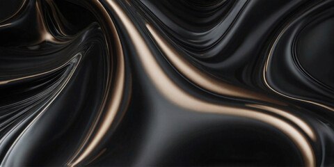 Liquid texture black abstract background