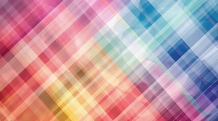 Poster - Abstract background design with multicolored gingham pattern and intersecting striped texture for wallpaper fabric garments postcards brochures or fashion design concept