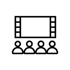 Poster - Cinema Audience Icon Perfect for Movie and Entertainment Designs