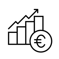 Poster - Euro Chart Icon Ideal for Finance and Currency Illustrations