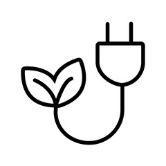 Poster - Green Energy Plug Icon Perfect for Eco-Friendly and Renewable Energy Themes
