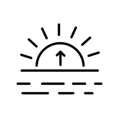 Aufkleber - Sunrise Icon Ideal for Nature and Morning Illustrations