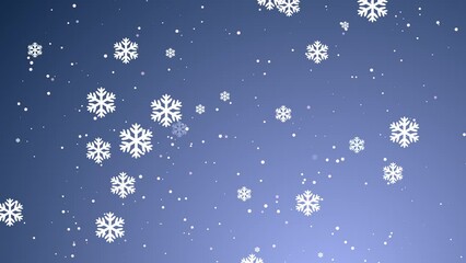 Poster - Winter snow flakes background, cold weather, sparkling background particle confetti animation