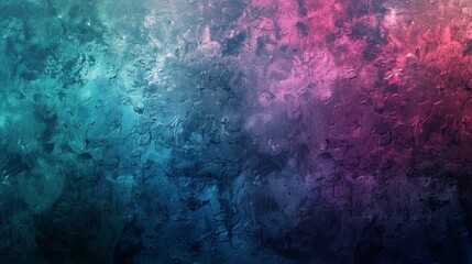 Poster - A vibrant gradient background with transitions from green to blue and purple, set against a dark, grainy texture.