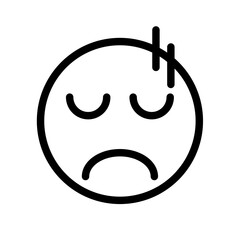 Poster - Guilty Face Emoji Icon Ideal for Social Media and Communication Themes
