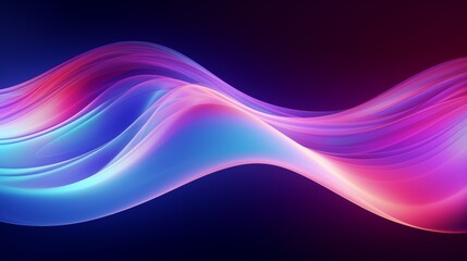 Poster - An abstract flowing neon wave background in a surreal style, with dreamlike imagery and distorted perspectives.