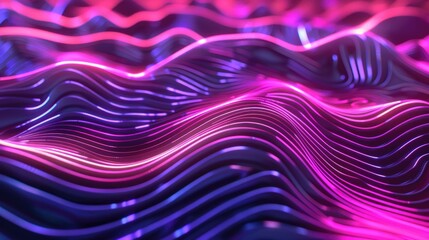Wall Mural - A purple and blue wave with a pinkish hue