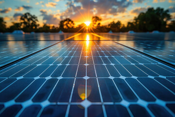 a solar panel with a sun shining on it