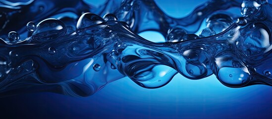 Wall Mural - a photography image with a background concept featuring a blurry deep blue and black color pattern c