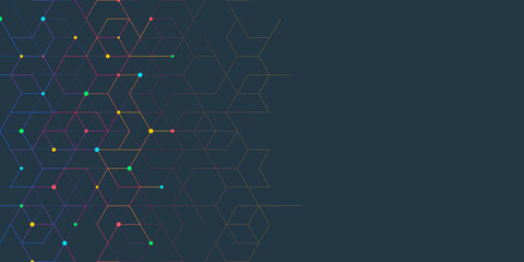 Abstract background with simple geometric figures and dots. Graphic design element and polygonal shape pattern