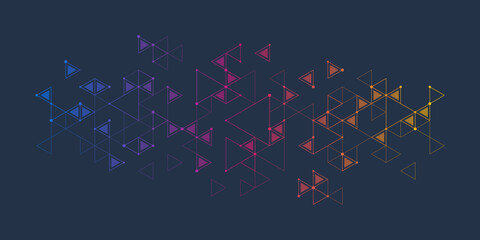 Abstract background with a geometric pattern of triangle shapes. Graphic design element 