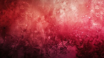 Poster - Gradient grainy background in soft shades of red and pink with glowing streaks on a dark backdrop enhanced by a noise texture filter