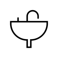 Aufkleber - Washbasin Icon Perfect for Bathroom and Hygiene Illustrations