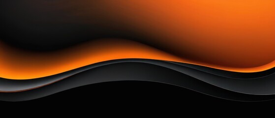Wall Mural - abstract orange black flowing background illustration