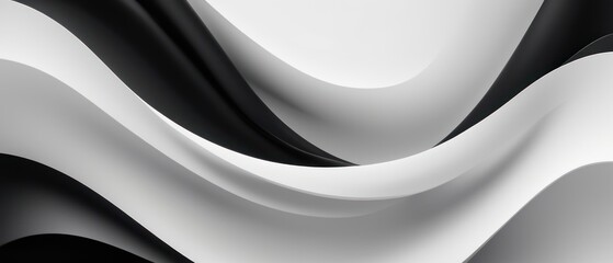 abstract white black flowing background illustration