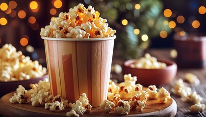 Wall Mural - delicious popcorn in a cup