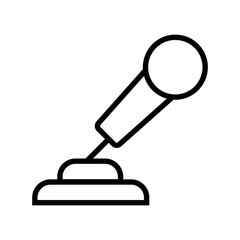 Poster - Speaker Microphone Icon Perfect for Audio and Communication Themes