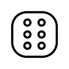 Poster - Dice Six Icon Perfect for Gambling and Board Game Illustrations