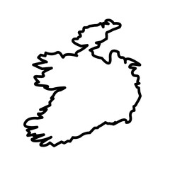 Poster - Ireland Map Icon Perfect for Travel and Geographic Illustrations