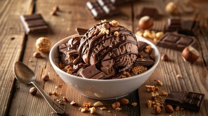 Wall Mural - Decadent Chocolate Ice Cream Sundae