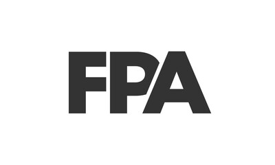 Poster - FPA logo design template with strong and modern bold text. Initial based vector logotype featuring simple and minimal typography. Trendy company identity.