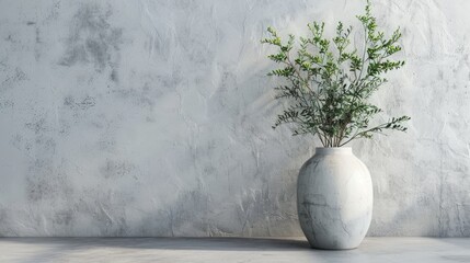 Poster - Indoor plants in a vase on the table, free space, room leaves, in the house.