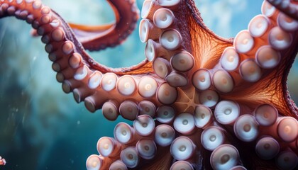 Wall Mural - Mesmerizing Octopus Tentacles Up Close: A Visual Study at 7:4 Ratio