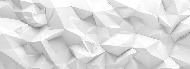 A white background featuring a geometric pattern of triangles in grey tones