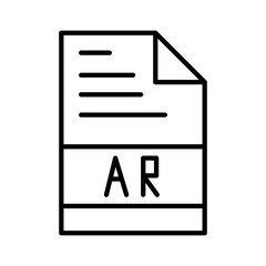 Aufkleber - AR File Document Icon Ideal for Augmented Reality and Digital Files