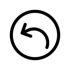Poster - Undo Arrow Sign Icon Perfect for Editing and Correction Themes