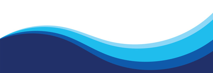 Vector-layered blue water wave banner template. Presentation template. EPS10