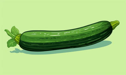 Zucchini vector flat minimalistic isolated vector style illustration