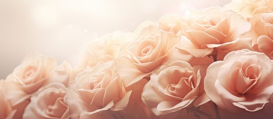 Aufkleber - Soft and dreamy vintage rose background with a copy space image