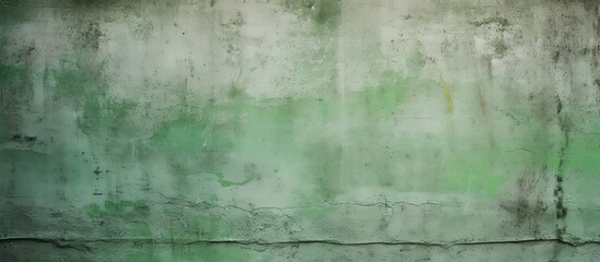 Poster - The wall has an image with copy space featuring the texture of aged green plaster