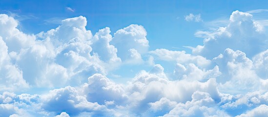Fototapete - Copy space image of a background featuring blue sky and clouds