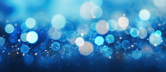 Aufkleber - New year background featuring a captivating blue texture of bokeh lights perfect for copy space image