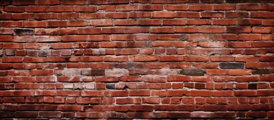Poster - Close up of a traditional red brick wall with copy space image
