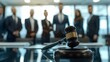 © studio clever - Gavel and Businesspeople in Meeting Room, Generative AI