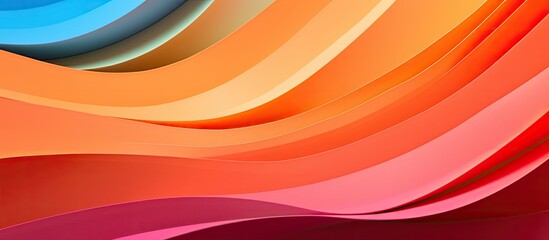 Fototapete - closeup of a vintage abstract cardboard structure with a colorful gradient and rainbow pattern servi