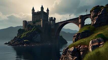 dragon bridge over the river