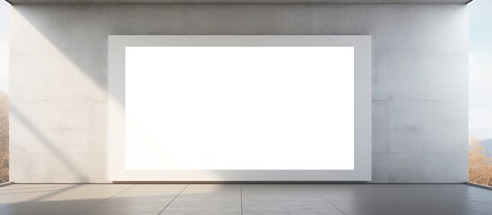 Aufkleber - The image depicts an interior scene with a wall display for presenting various content or designs providing ample copy space