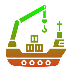 Canvas Print - Cargo Ship Icon