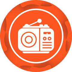 Sticker - Radio Vector Icon