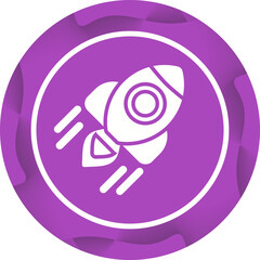 Sticker - Rocket Vector Icon