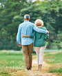 © Lumos sp - woman man outdoor mature couple middle aged together walking love holding hands support nature wife happiness two bonding active vitality mid