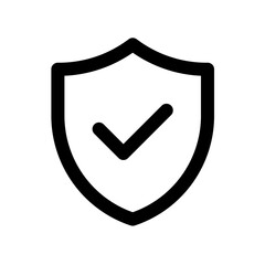 Wall Mural - shield with check mark icon