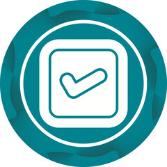 Sticker - Checkbox Vector Icon