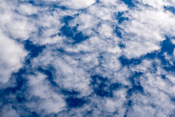 Wall Mural - pattern blue day sky with white clouds