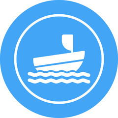 Sticker - Boat Vector Icon